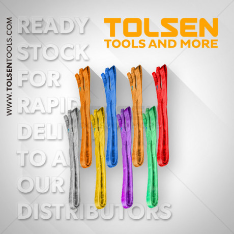Строп текстильный петлевой Industrial, 3т*5м желтый TOLSEN (12шт)