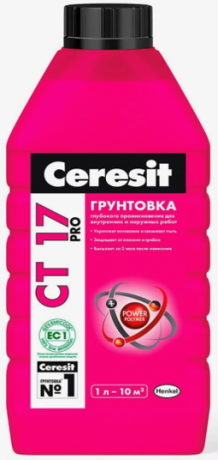 Ceresit Грунтовка CT 17/ 1 л. (12 шт\уп ) (480 шт/пал )