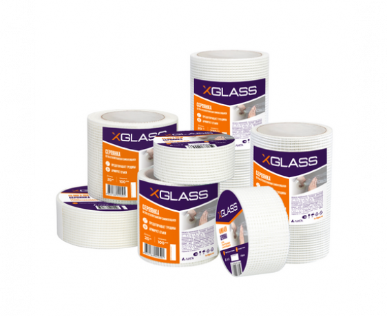 Лента-серпянка клеевая X-Glass Gold (50мм*45м) 63 шт/уп