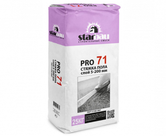 Starbau Стяжка пола (5-200 мм) "PRO71", 25кг (60 шт/пал)
