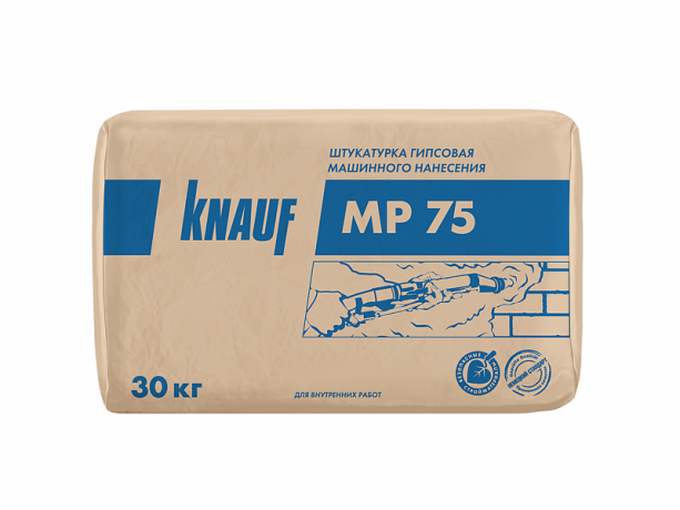 KNAUF Штукатурка гипсовая машинного нанесения МП75 30 кг (40 шт/пал)