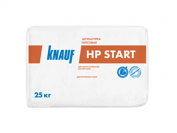 KNAUF Штукатурка гипсовая ХП Старт 25кг (48 шт/пал) KNAUF Штукатурка гипсовая ХП Старт 25кг (48 шт/пал)