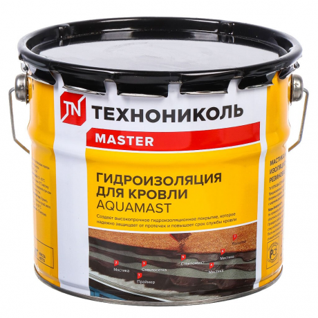 Технониколь Мастика битумно-резиновая AquaMast кровля 10 кг