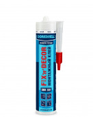 КУДО Клей DONEWELL FIX-n-DECOR DBK-301 монтаж.на акрил.основе, морозостойкий, белый, 260 мл, 20шт/уп