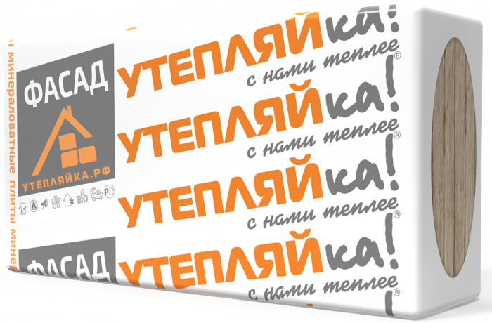 Утепляйка Плита минераловатная Фасад Оптима Д 110-1000*600*50(6) (3,6)