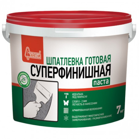 Старатели Шпатлевка полимерная готовая "Суперфинишная" паста 7 кг ведро