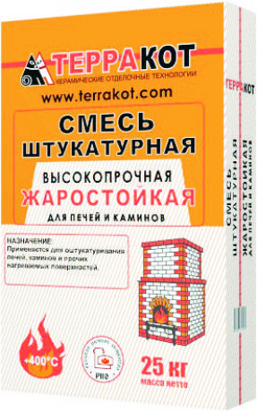 ТЕРРАКОТ Смесь глино-шамотная штукатурная жаростойкая высокопрочная 5 кг (216 шт/пал)