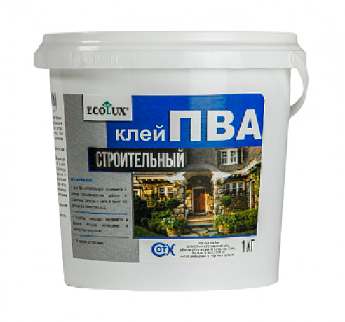 Клей ECOLUX ПВА строительный 5 кг
