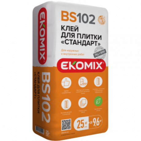 Смесь Экомикс "Клей для плитки" BS 102 / 25 кг (48 м\паллета)