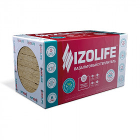 IZOLIFE ВЕНТ СТАНДАРТ 80кг/м3, 1200.600.50 (4 плиты), (2,88 м2/уп; 0,144 м3/уп), 48шт/пал