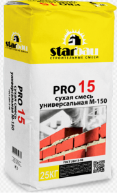Starbau Смесь кладочная "PRO15", 25кг (60/58  м\паллета)