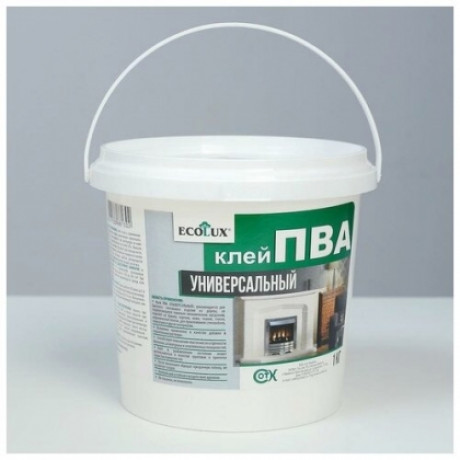 Клей ECOLUX ПВА универ 1 кг (12 шт)