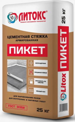Литокс Пикет ровнитель для пола 25кг( 56 шт/пал )