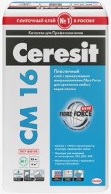 Ceresit CM 16/25кг Эластичный клей для плитки, классу C2 TE, 25кг (48 м\паллета)